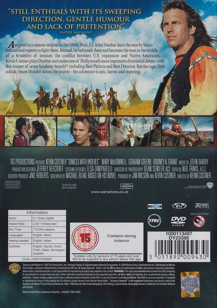 Amazon.co.jp: Dances With Wolves [Import anglais] : DVD