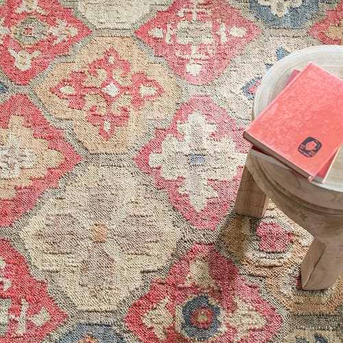 Miniatura 4 de Dash and Albert Pali - Alfombra de yute tejida a mano, 2 x 3 pies, patrón geométrico múltiple