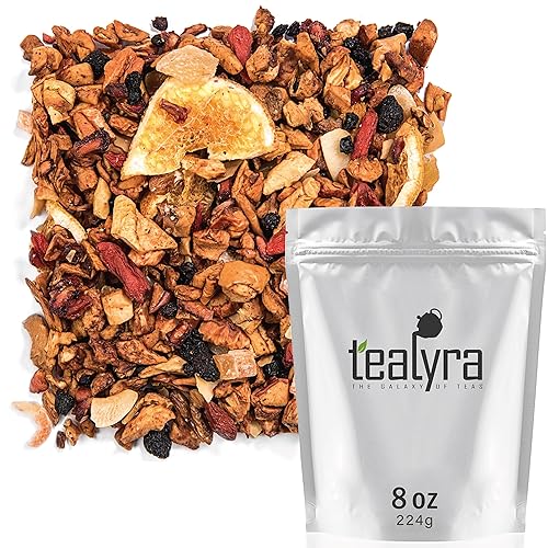 Miniatura 6 de Tealyra - Mango de superfruta - Bayas de Goji - Piña - Granada - Té de hojas sueltas a base de hierbas afrutadas - Caliente o helado - Vitamina y