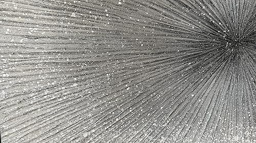 Miniatura 6 de YaSheng Art - Arte abstracto de 24 x 48 pulgadas, pinturas al óleo sobre lienzo, arte abstracto de plata gruesa, arte moderno para decoración del