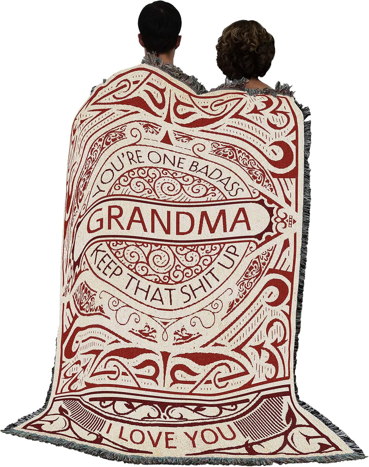 Pure Country Weavers You're One Grandma Blanket - Gift Tapestry Throw Woven from Cotton - Made in the USA (72x54)