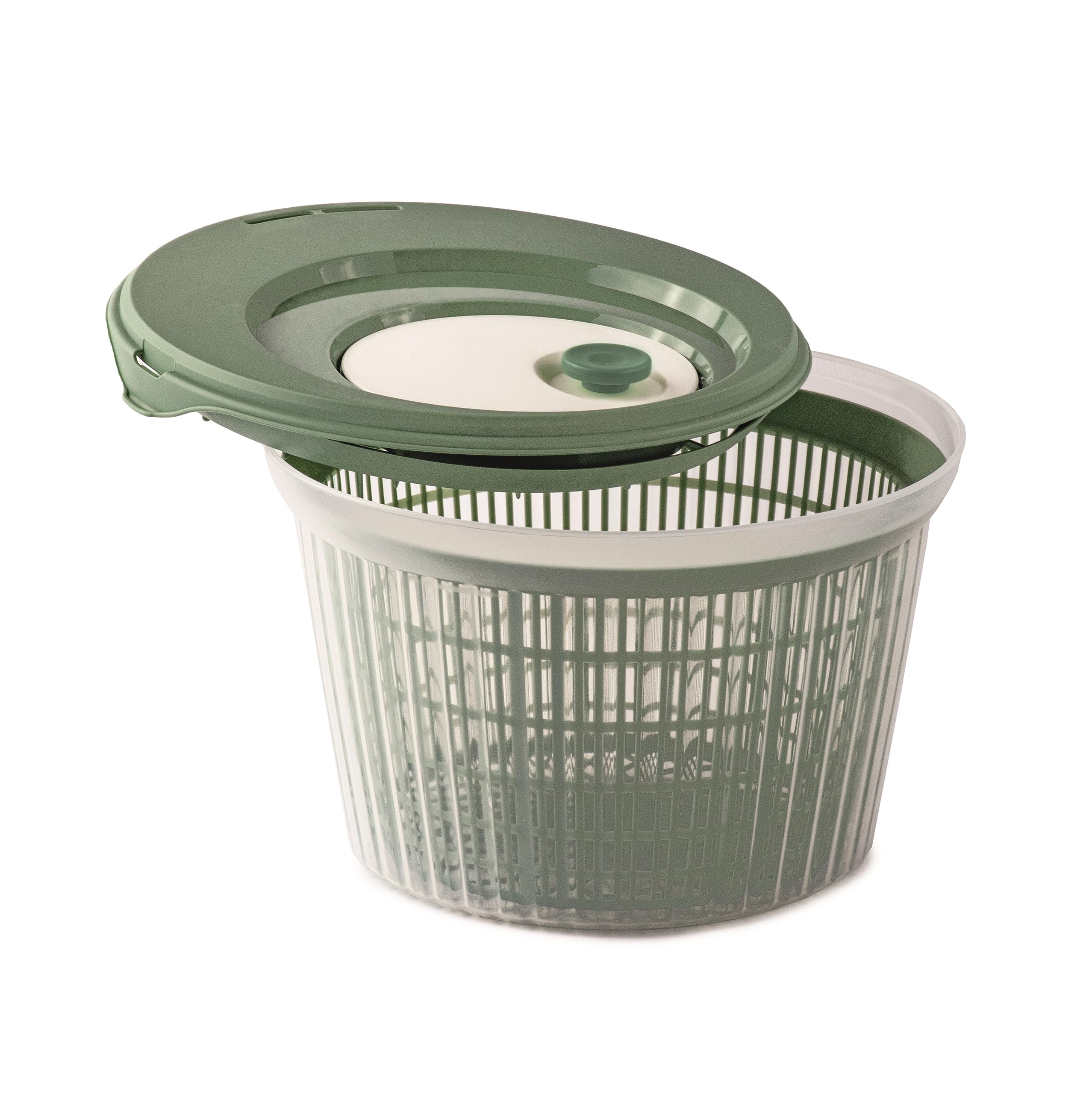 Snips Centrífugadora de Lechuga Ulaop | Escurridor de Ensalada | 4 litros | Color Verde | Fabricado en Italia | 25 x 25 x 16 cm Bpa Free, 4 LT