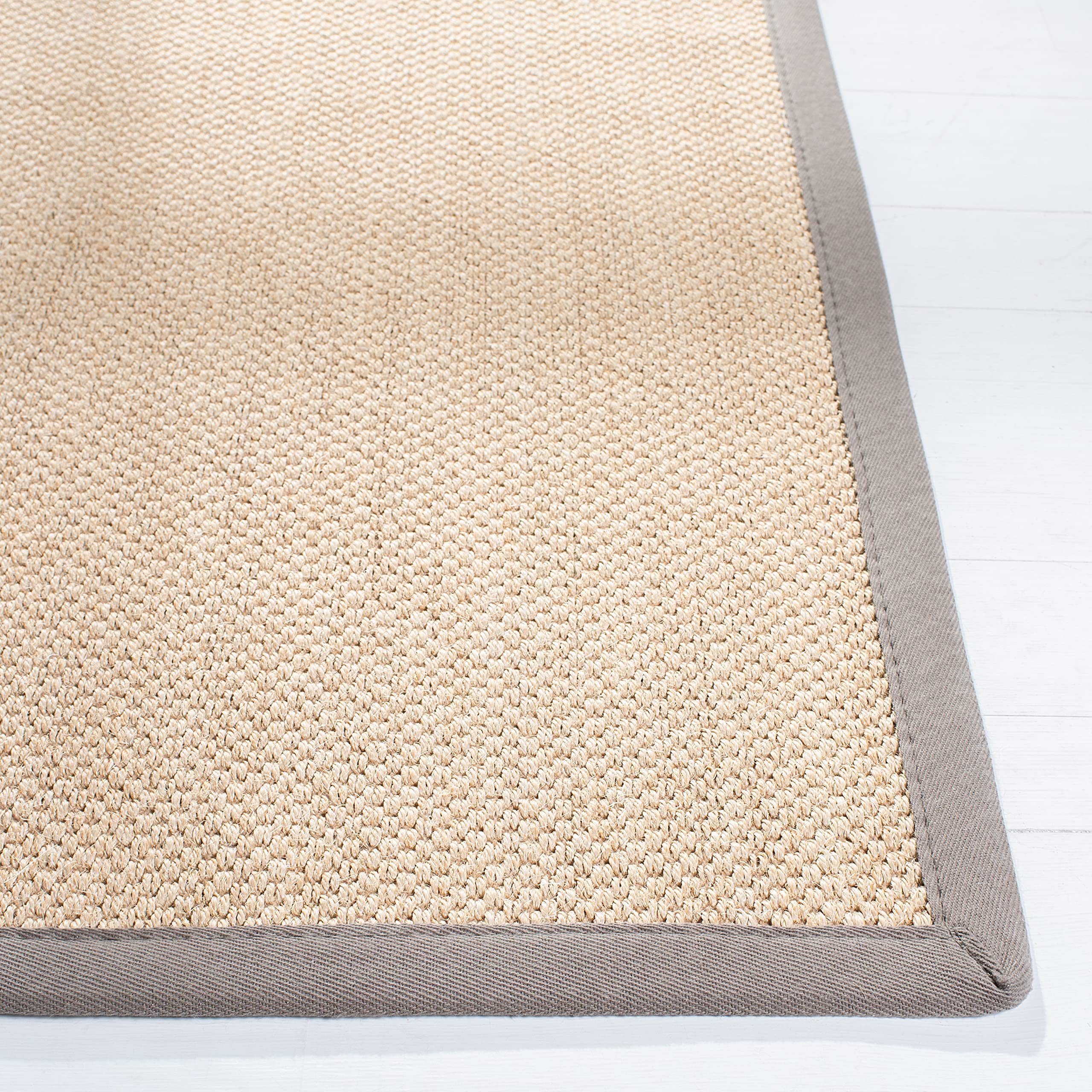 SAFAVIEH Natural Fiber Collection Accent Rug - 3' X 5', Natural & Taupe, Border Sisal Design, Easy Care, Ideal For High Traffic Areas In Entryway, Living Room, Bedroom (NF151C
