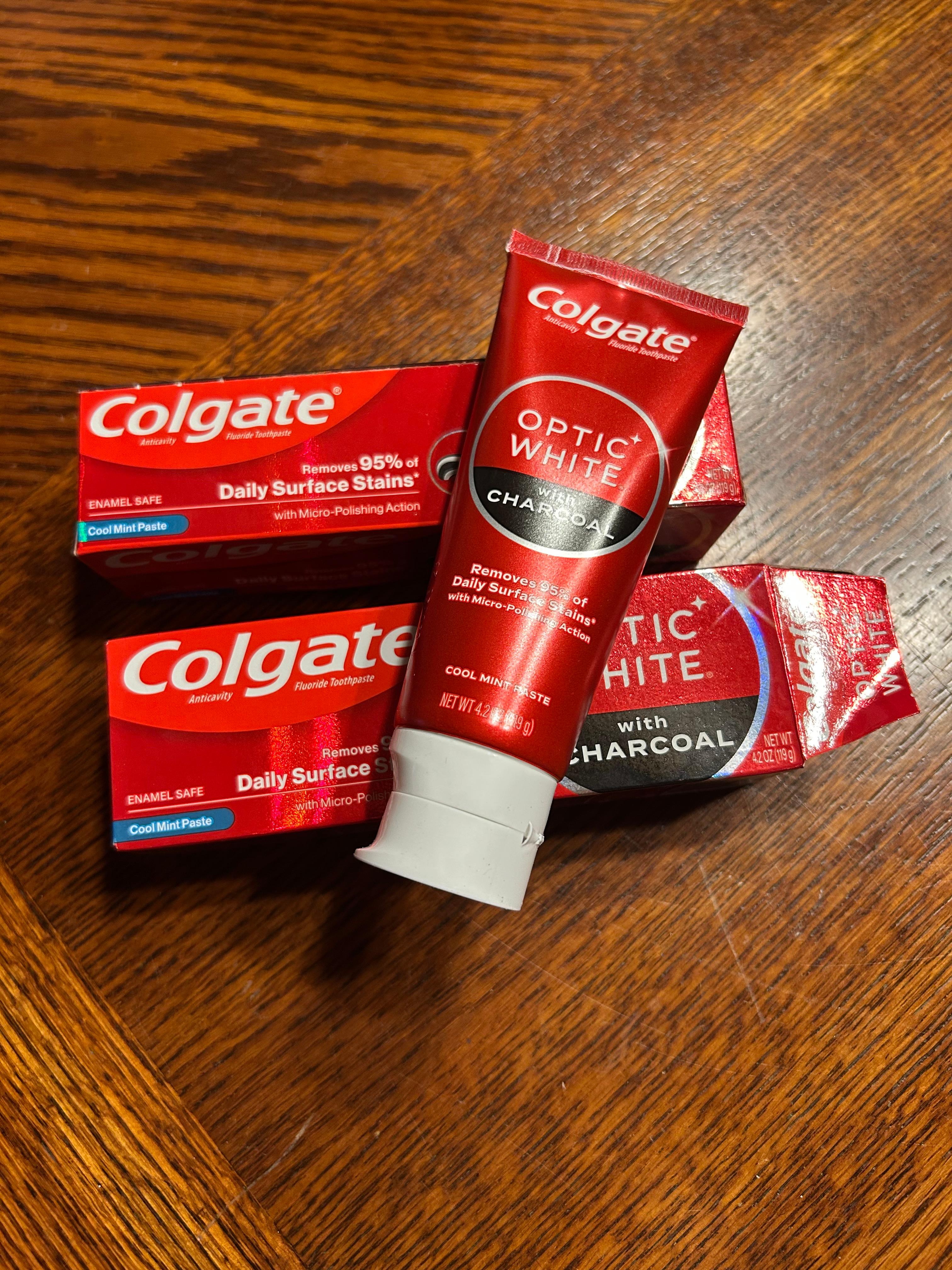Colgate Watch Watch Honest Review! Colgate Optic White with Charcoal Toothpaste on ...