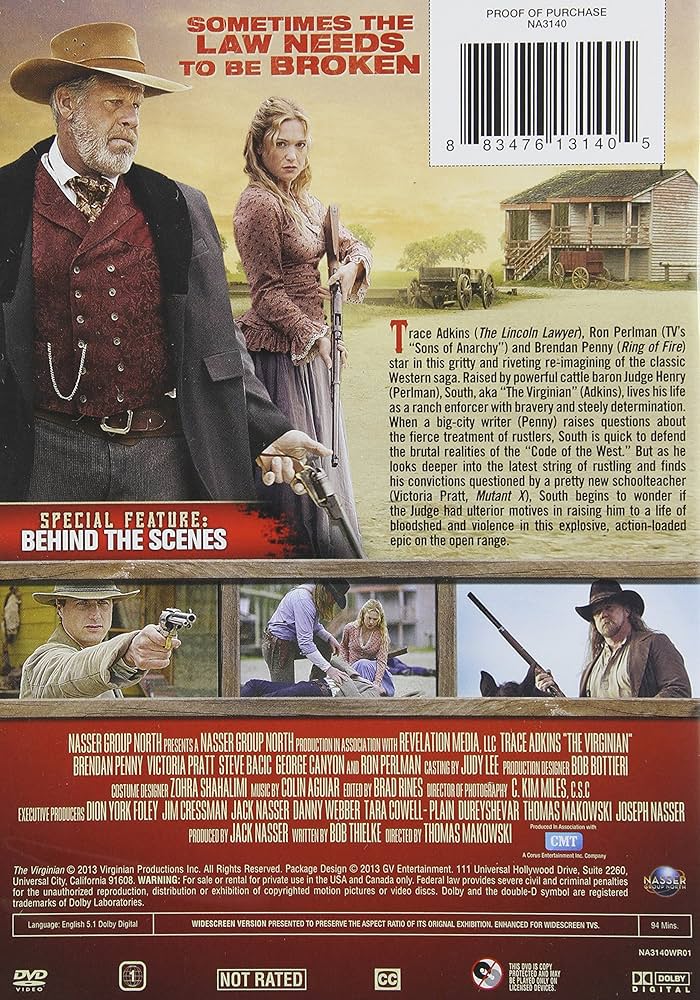 Amazon.com: The Virginian : Steve Bacic, Trace Adkins, Ron