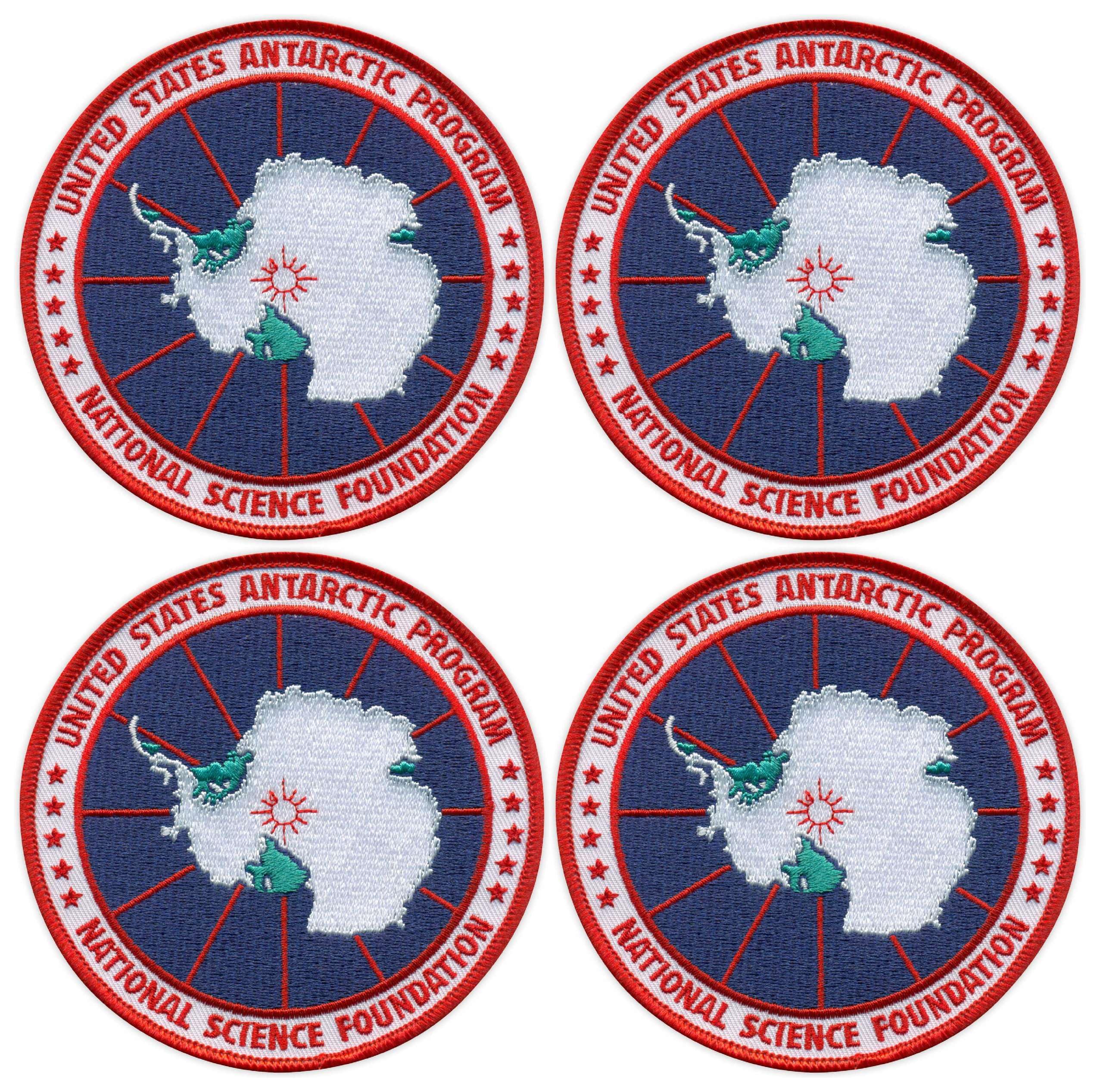 Lot De Quatre - Patchion USAP NSF (Programme Antarctique Des États-Unis - Fondation Nationale Pour La Science) - Dos À Coudre - Patch/Badge/Insigne Brodé