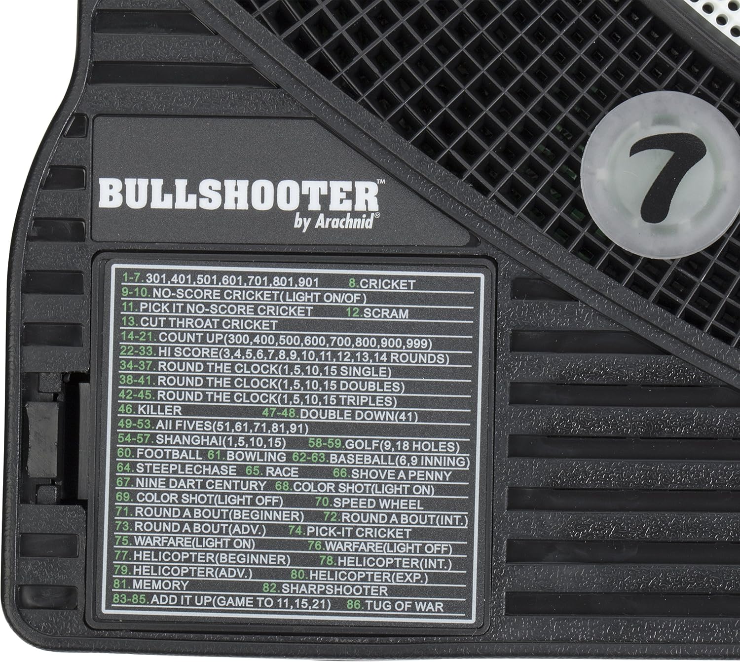 Bullshooter by Arachnid Illuminator 3.0 Electronic Dartboard and Cabinet with 13 LED Light Up Games : Electronic Dart Boards With Cabinets Sets : Sports & Outdoors
