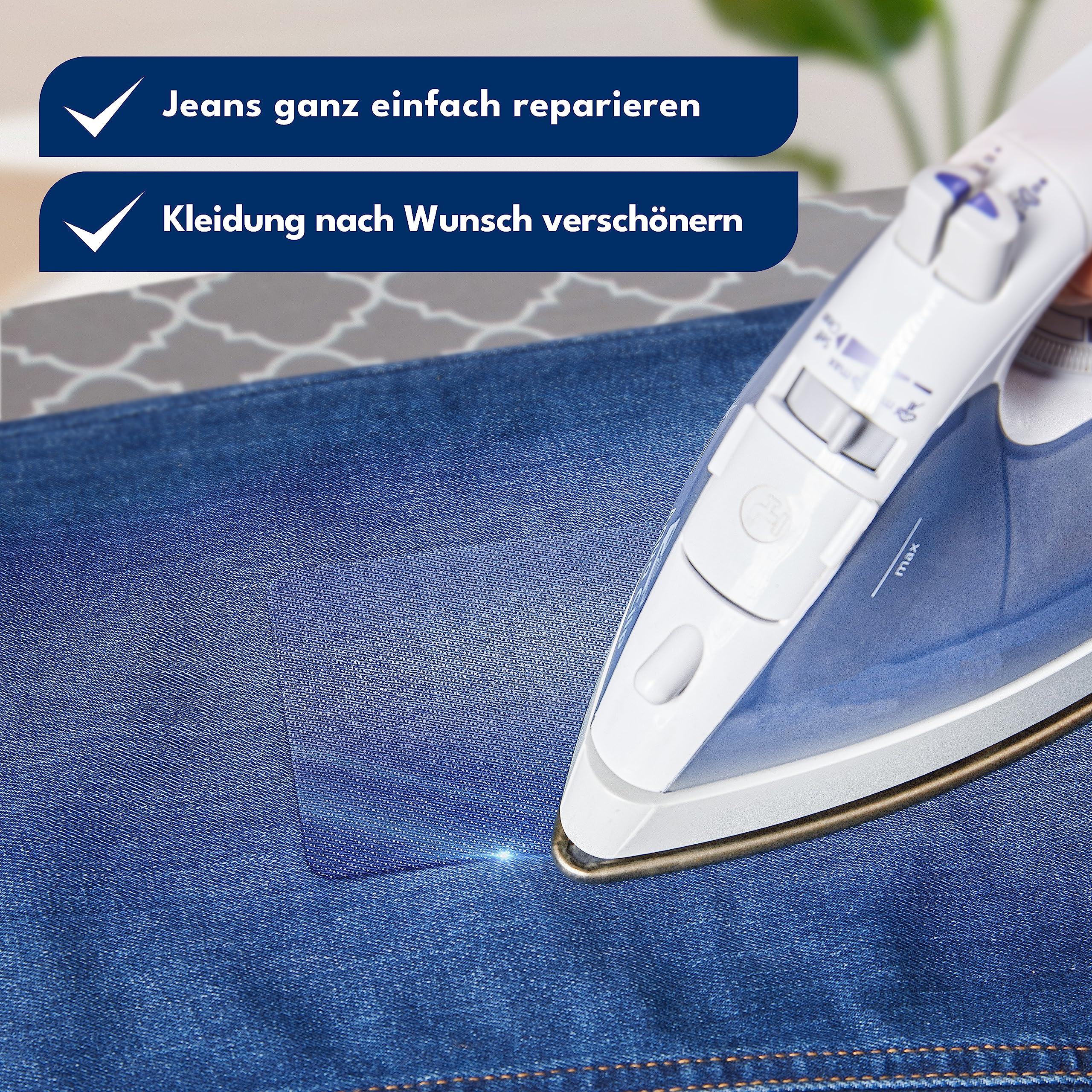 UEIOAVL Aufbügelflicken 15 Stück - Baumwoll-Reparaturflicken Für Kleidung & Jeans