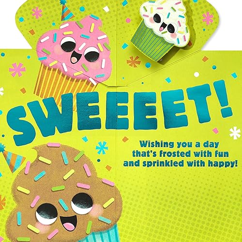 Miniatura 3 de American Greetings Tarjeta de cumpleaños desplegable para niños (Sweeeet!)