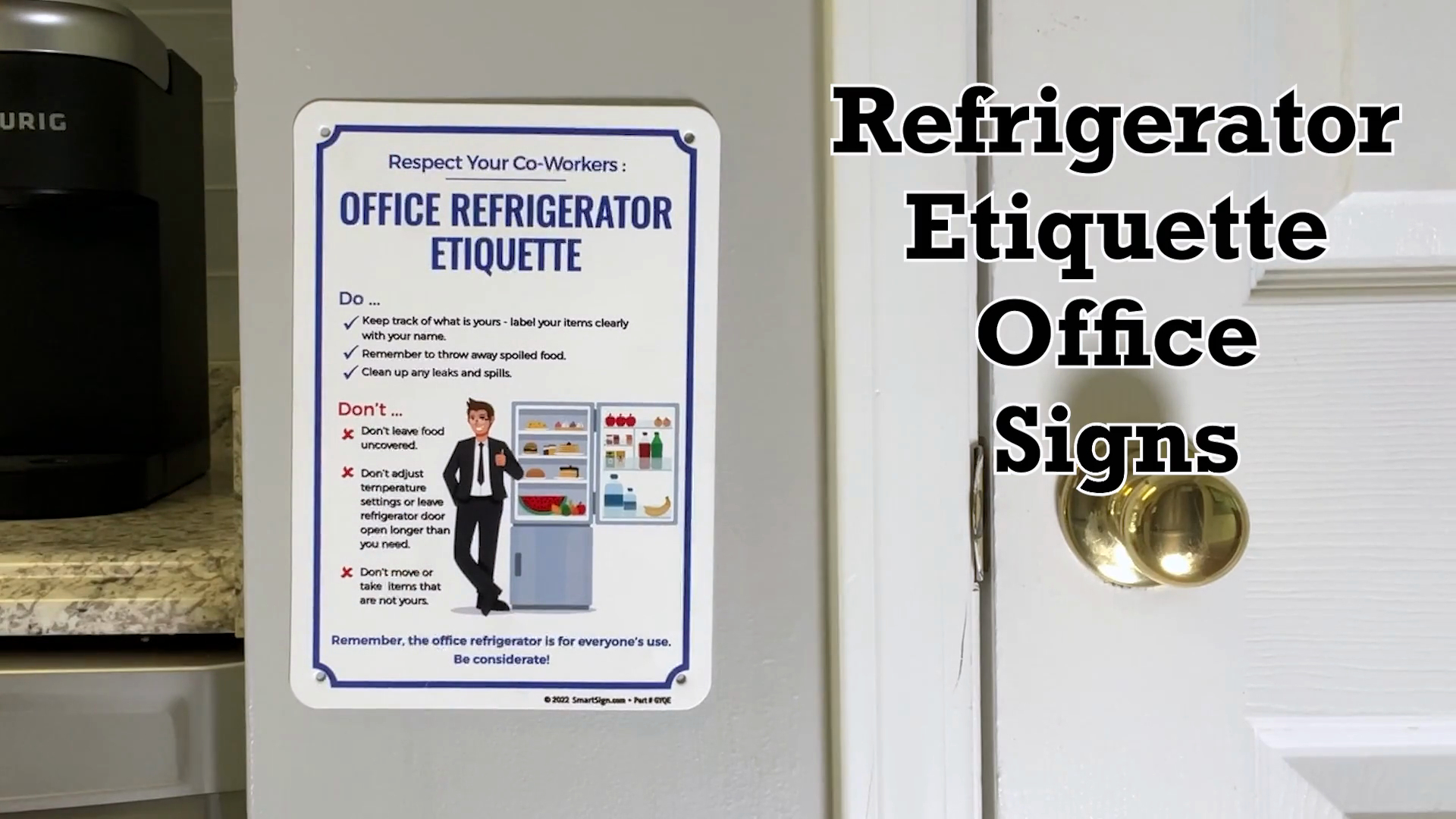 Office Refrigerator Rules Sign
