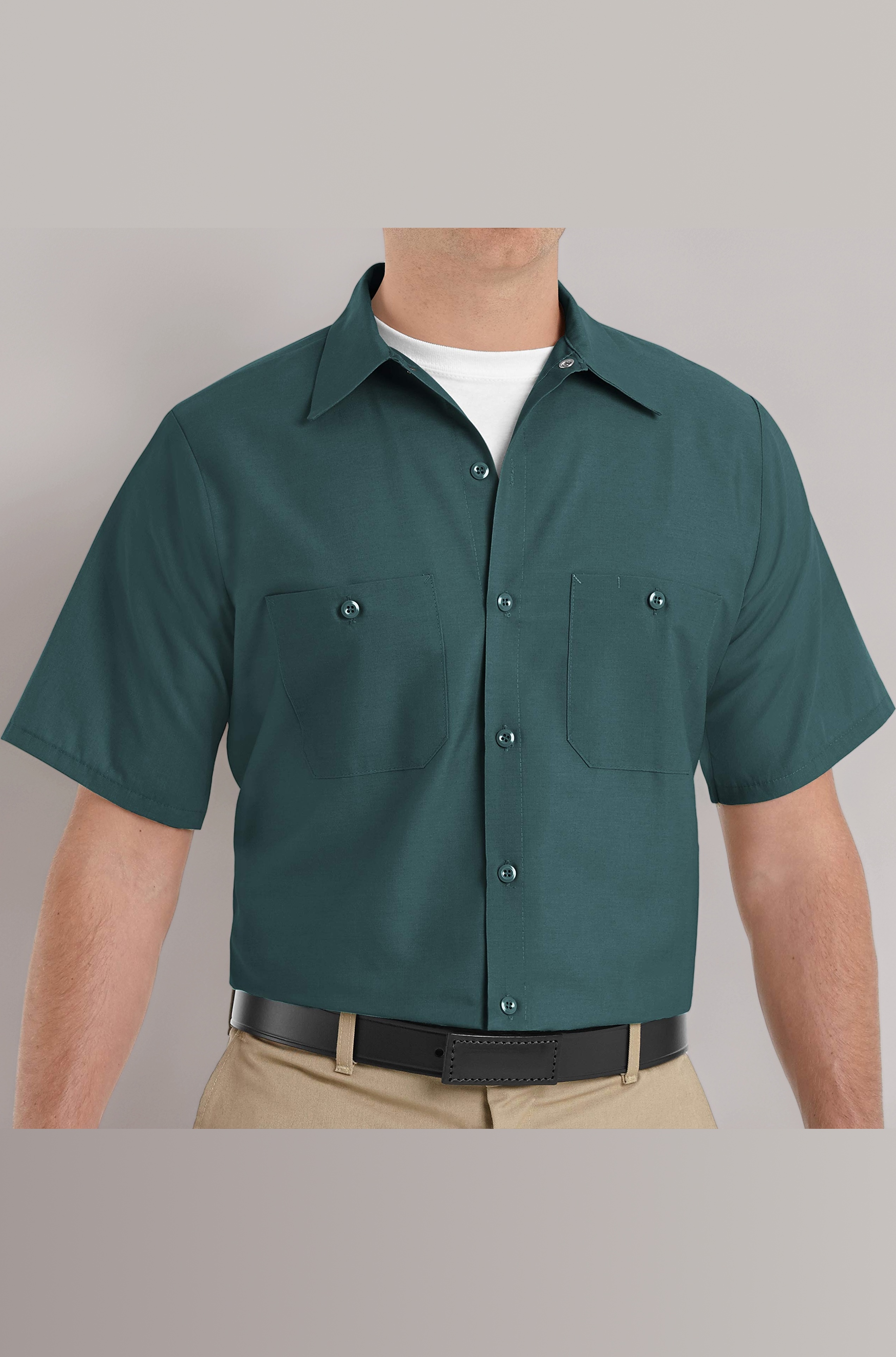 Red Kap Men's Performance Tech Vertical Button Hole Shirt