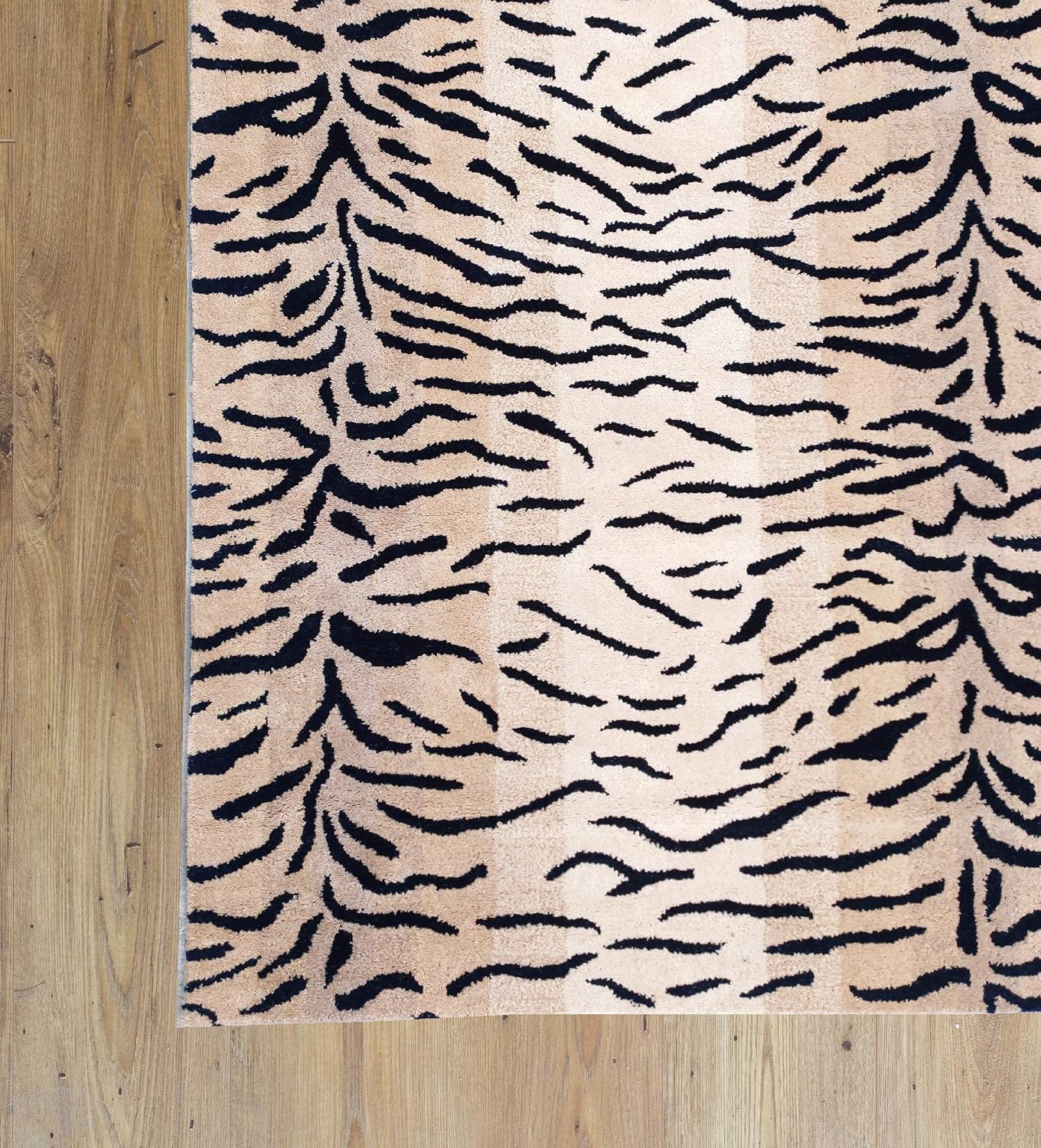 Antelope Rug Lion Print Rug Beige Wild Stripe Contemporary Persian Oriental Woolen Area Rugs 3x5, 5x8, 8x10, 9x12 (5x8)