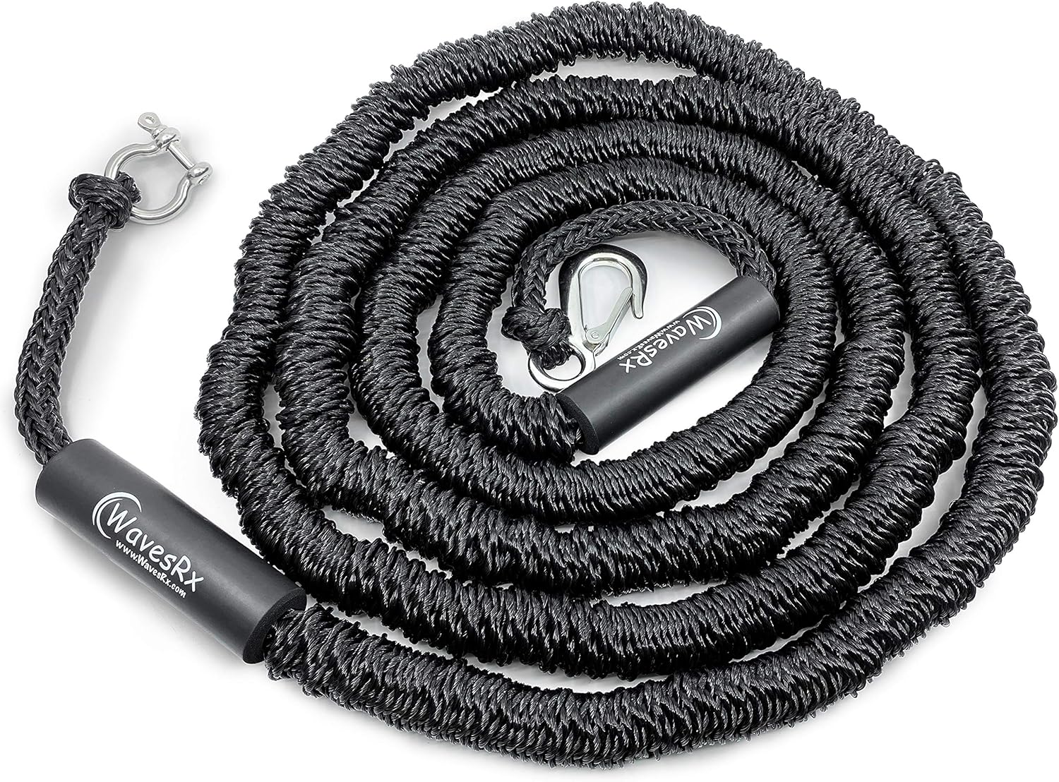AnchorMate BowTether Bungee Line | Boat Bungee Dock Lines for Boats, PWCs & Kayaks | Absorbs Shock from Swells & Wind, Prevents Anchor Dislodging | Perfect for Anchoring, Mooring & Tethering