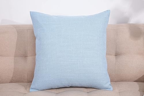 Miniatura 6 de TangDepot Funda de cojín de lino con forro pesado, funda de almohada, fundas europeas, fundas de almohada para interiores y exteriores (24 x 24