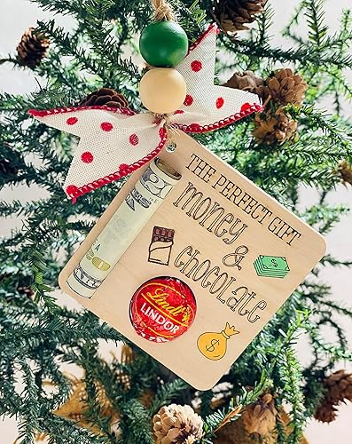 Miniatura 2 de Wooden Money Holder - Chocolate - Wooden - Ornament - Gift for Him Her