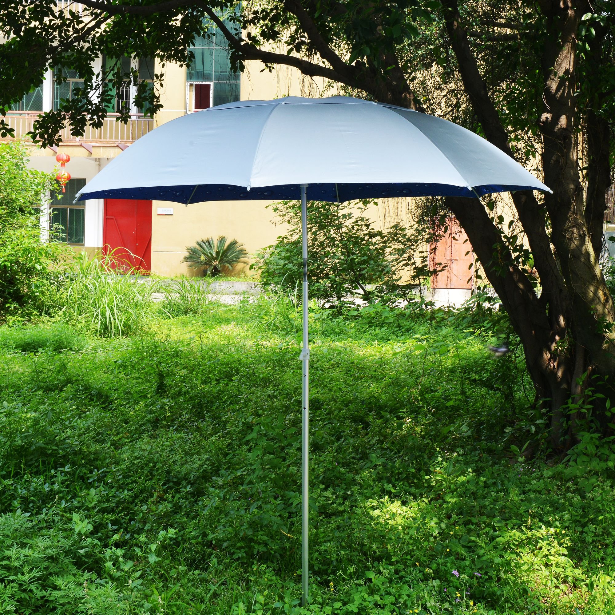Dayiss® Parasol wędkarski, 2,0 m, super lekki aluminiowy stelaż – składany w różnych pozycjach, parasol wędkarski