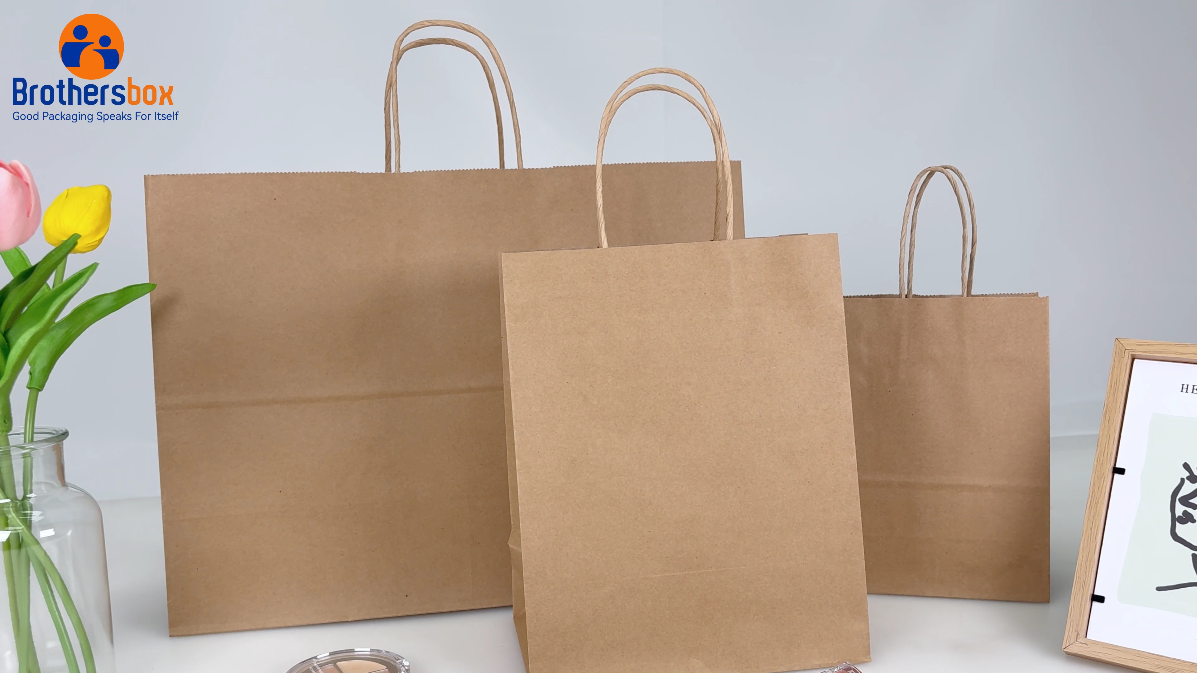 Amazon.com: Brothersbox Brown Gift Bags with Handles 100PCS, 8