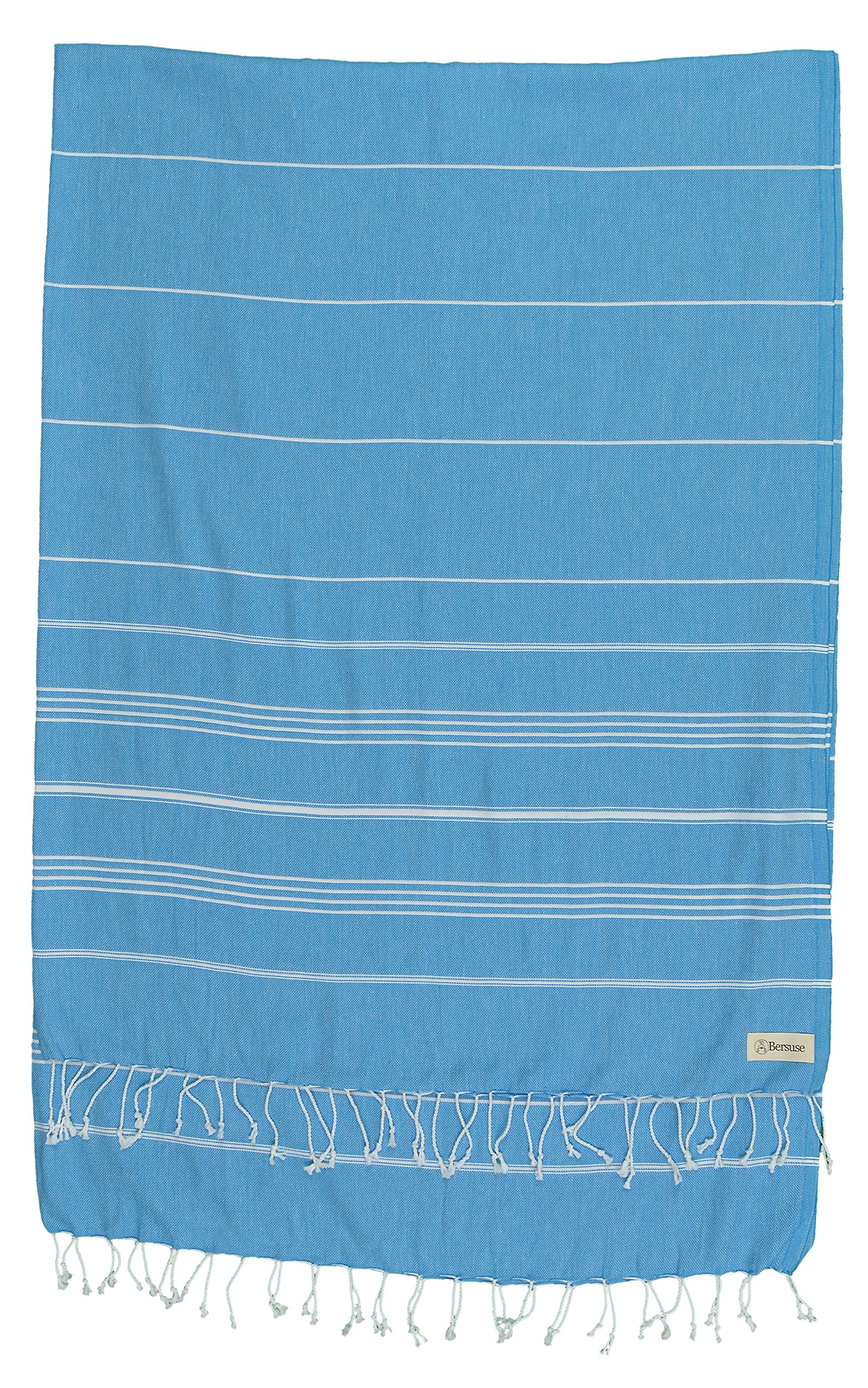 Bersuse Towels Anatolia XL Beach Blanket Throw Blanket Turkish Towel 100 Cotton Extra-Large Quick-Dry Lightweight Premium Peshtemal Towel