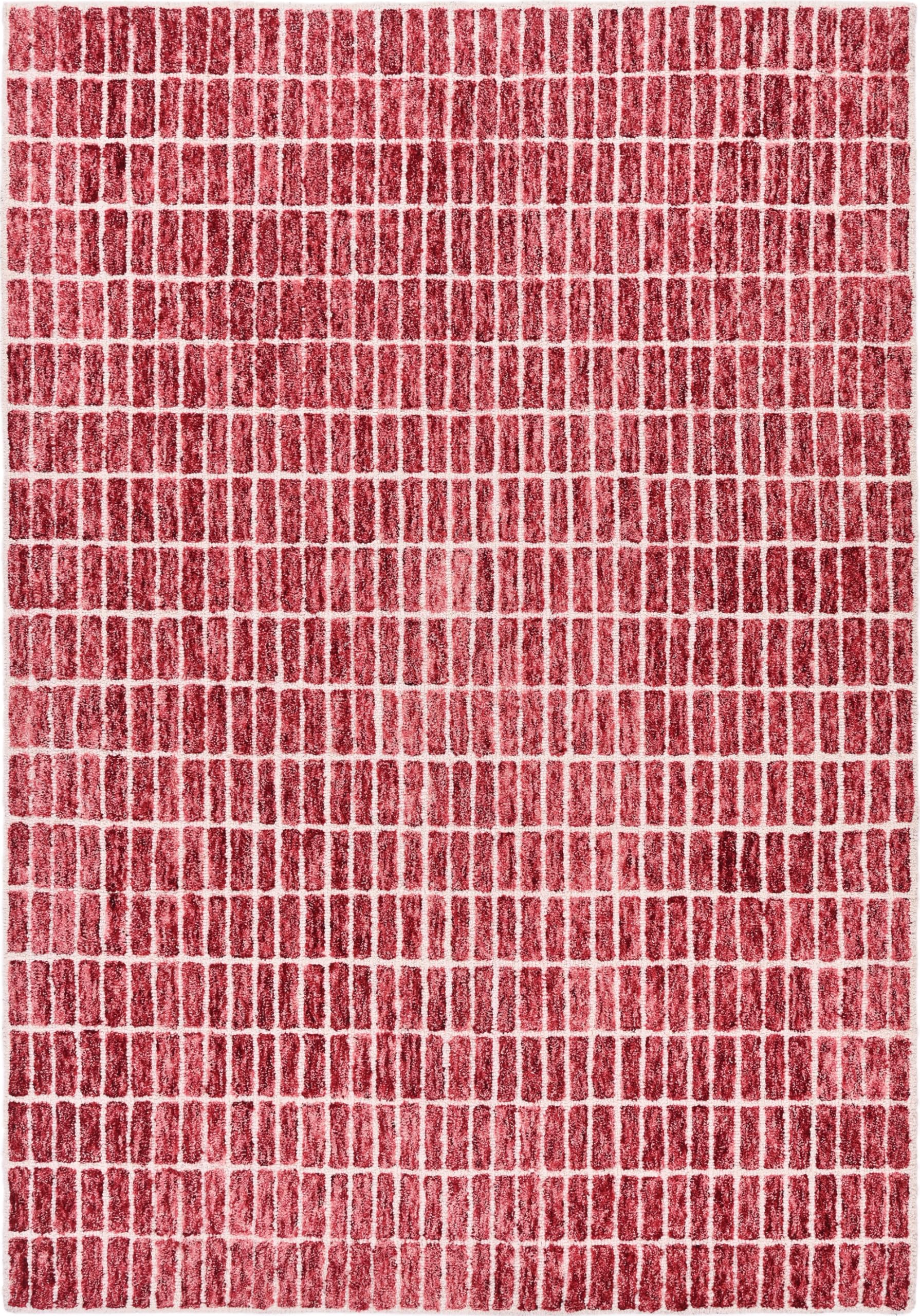 RUGORIA Hand-Tufted 100% Wool Area Rug – Unique Modern Geometric Grid Pattern, Soft Plush Textured Carpet for Living Room, Bedroom, Dining Room &