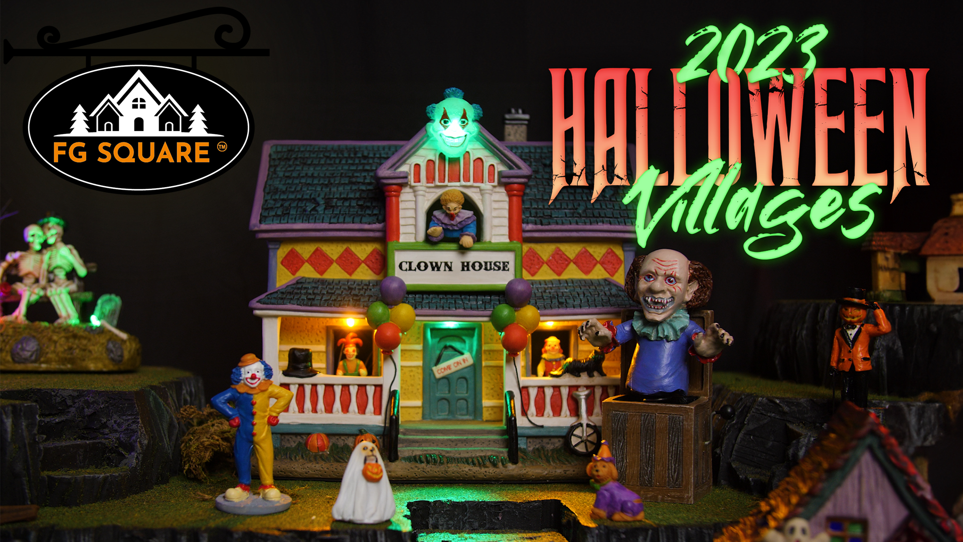 ぷりっつ 2023 Halloweenセット☆ Amazon.com: FG Square Clown Halloween Village | Spooky Town