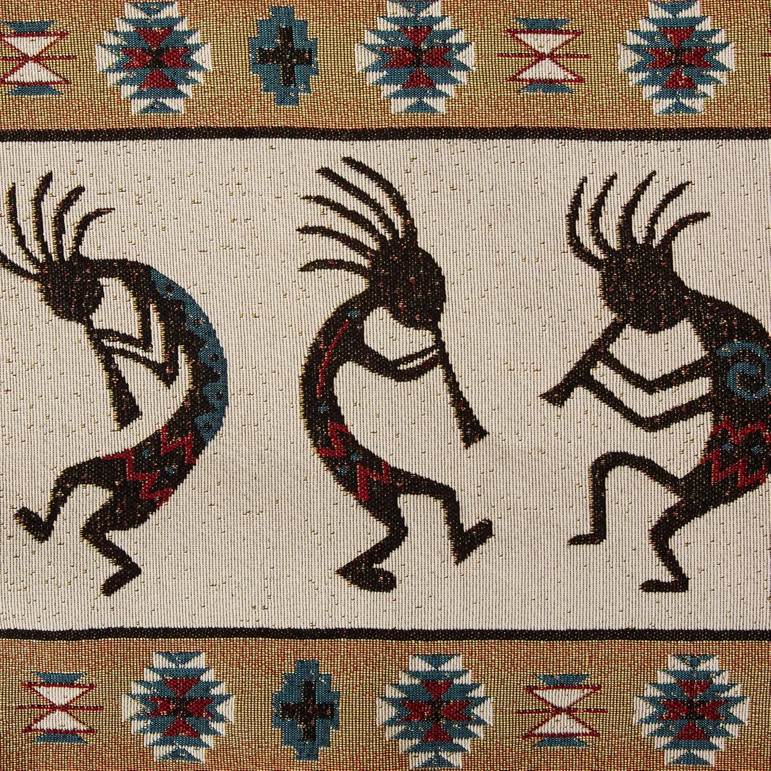 DII 91407 Kokopelli Southwestern-Inspired Tapestry Table Runner