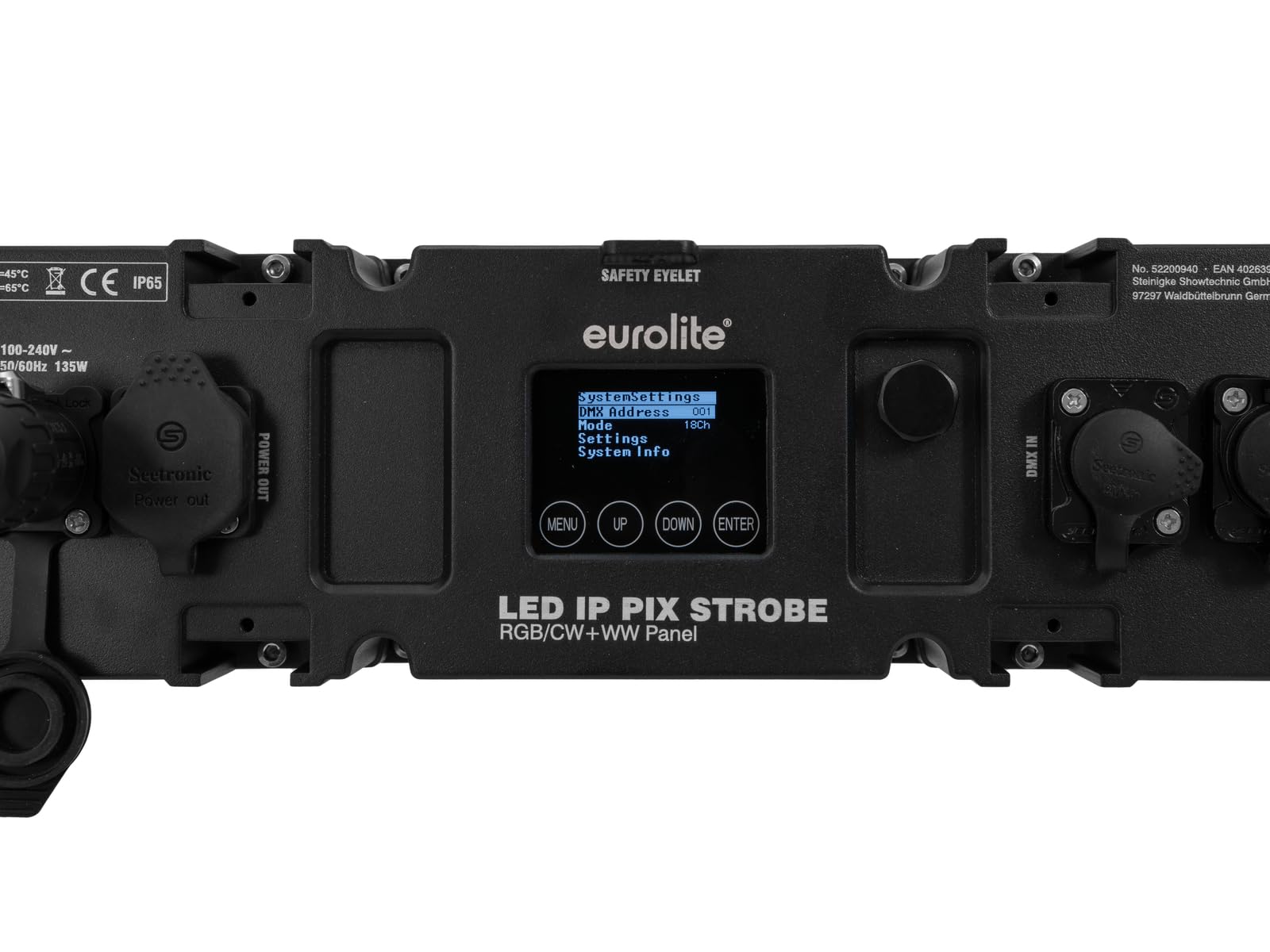 EUROLITE LED IP PIX Strobe RGB CW+WW | Outdoor-Scheinwerfer (IP65) für Stroboskop-, Ambient- und Animationseffekte