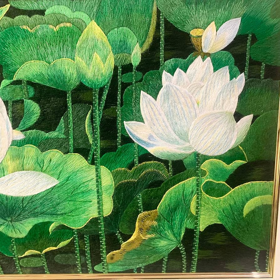 ベトナム雑貨⭐︎手作り絵画⭐︎シルクのリボン ベトナム雑貨⭐︎手作り絵画⭐︎シルクのリボン