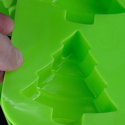Miniatura 4 de Moldes antiadherentes de silicona para árbol de Navidad [3 unidades] para hornear pasteles | brownies | pasteles | cupcakes | pasteles de frutas o