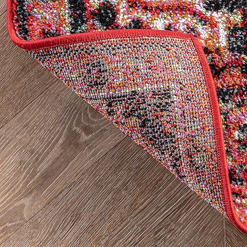 Miniatura 4 de nuLOOM Patrice - Alfombra de transición para interiores y exteriores, 5 x 8, naranja