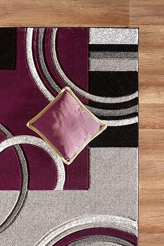 Miniatura 4 de Glory Rugs - Alfombra moderna suave tallada a mano, alfombra contemporánea con textura mullida de primera calidad para interior salón comedor y