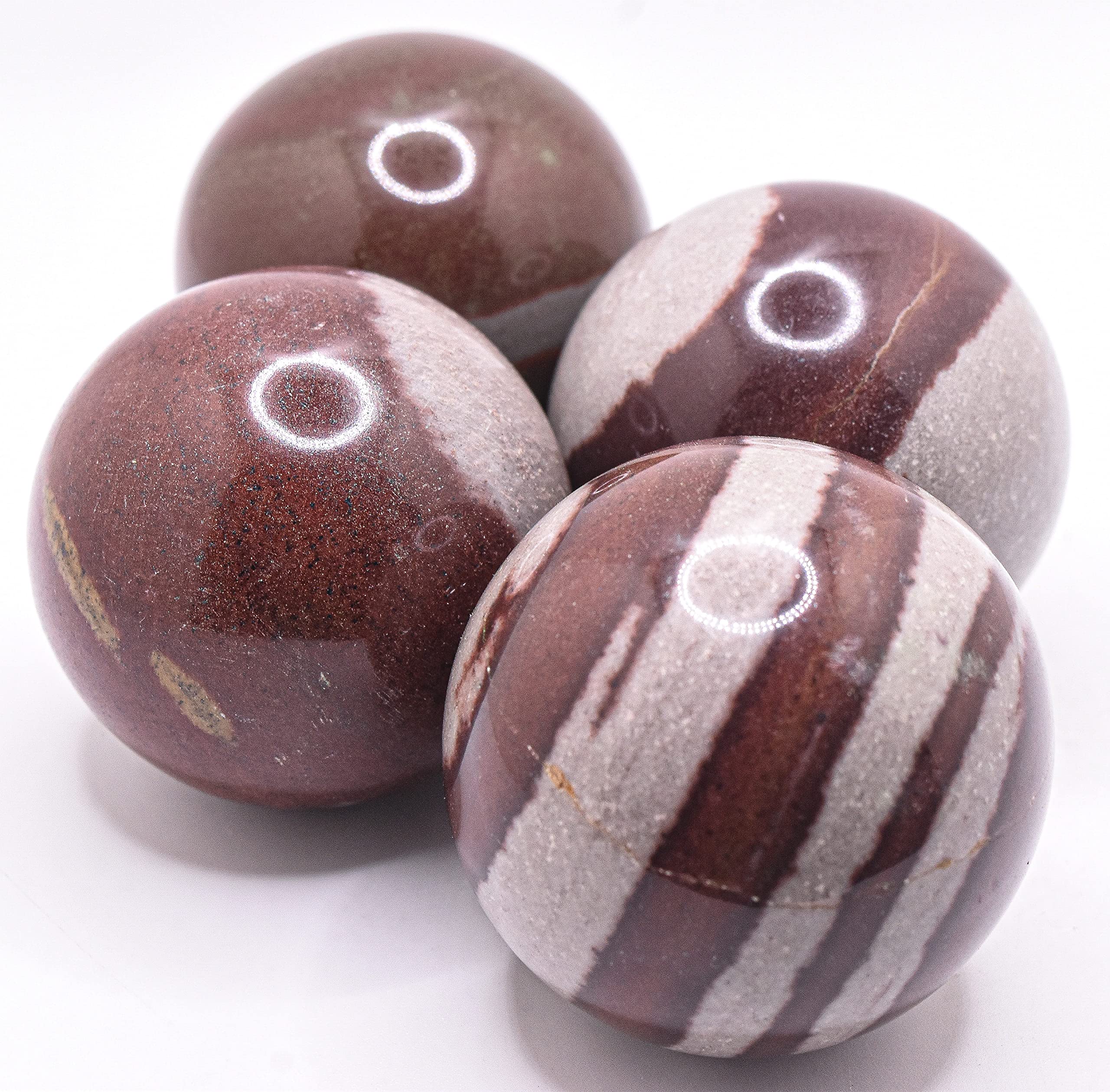 HQRP 48mm Shiva Lingam Sphere Polished Natural Narmada River Lingham Gemstone Crystal Mineral Collectible Décor Ball - India + Stand (1PC)