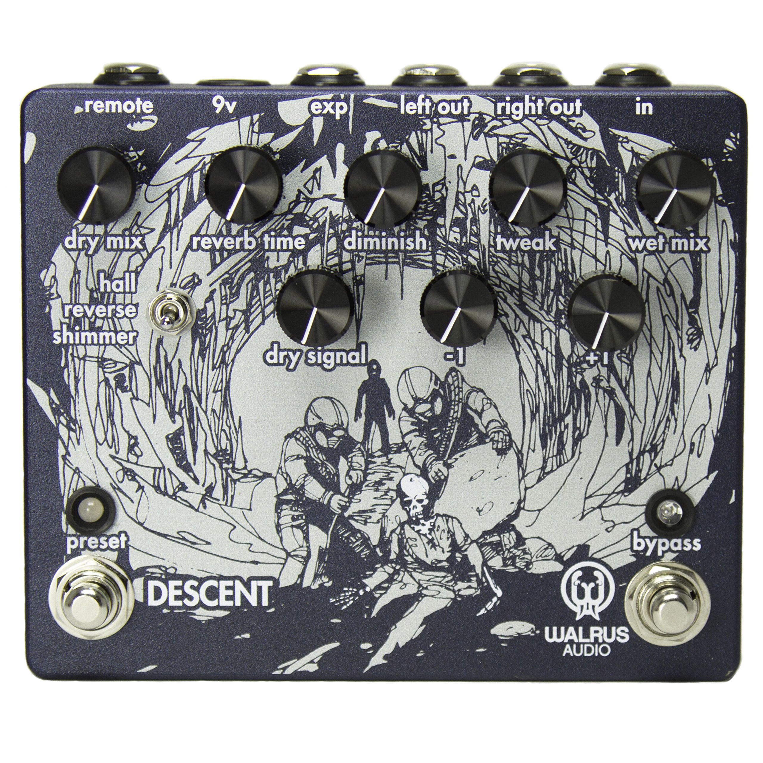 ギター Warlus Audio Descent Amazon.com: Walrus Audio Descent Reverb/Octave Machine
