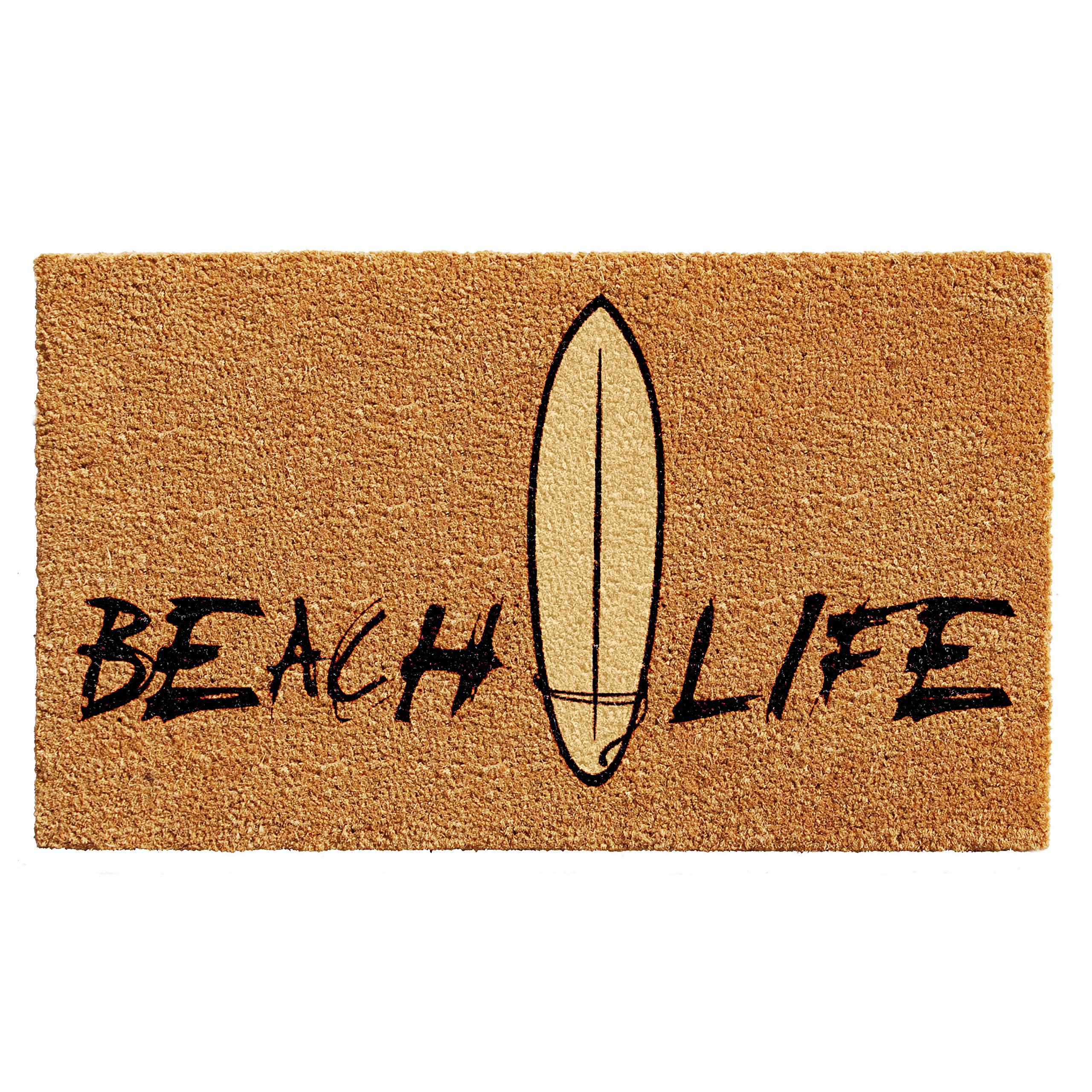 Calloway Mills 102331729 Beach Life Doormat, 17" x 29", Natural, Black