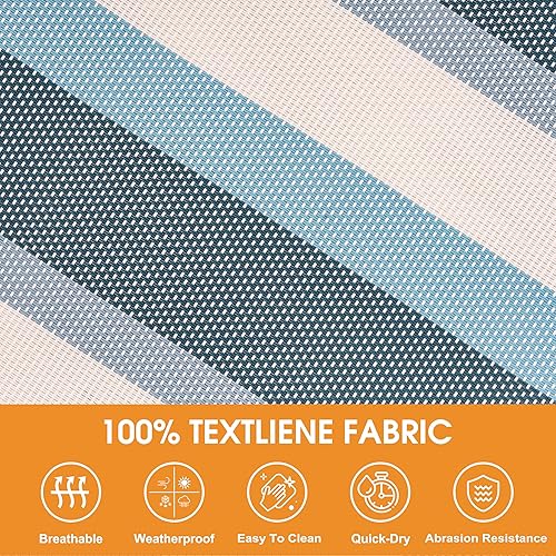 Miniatura 2 de Lazy Daze Hamacas Hamaca de secado rápido con barra separadora Textliene de tela doble para 2 personas con cadenas al aire libre, patio, junto a la