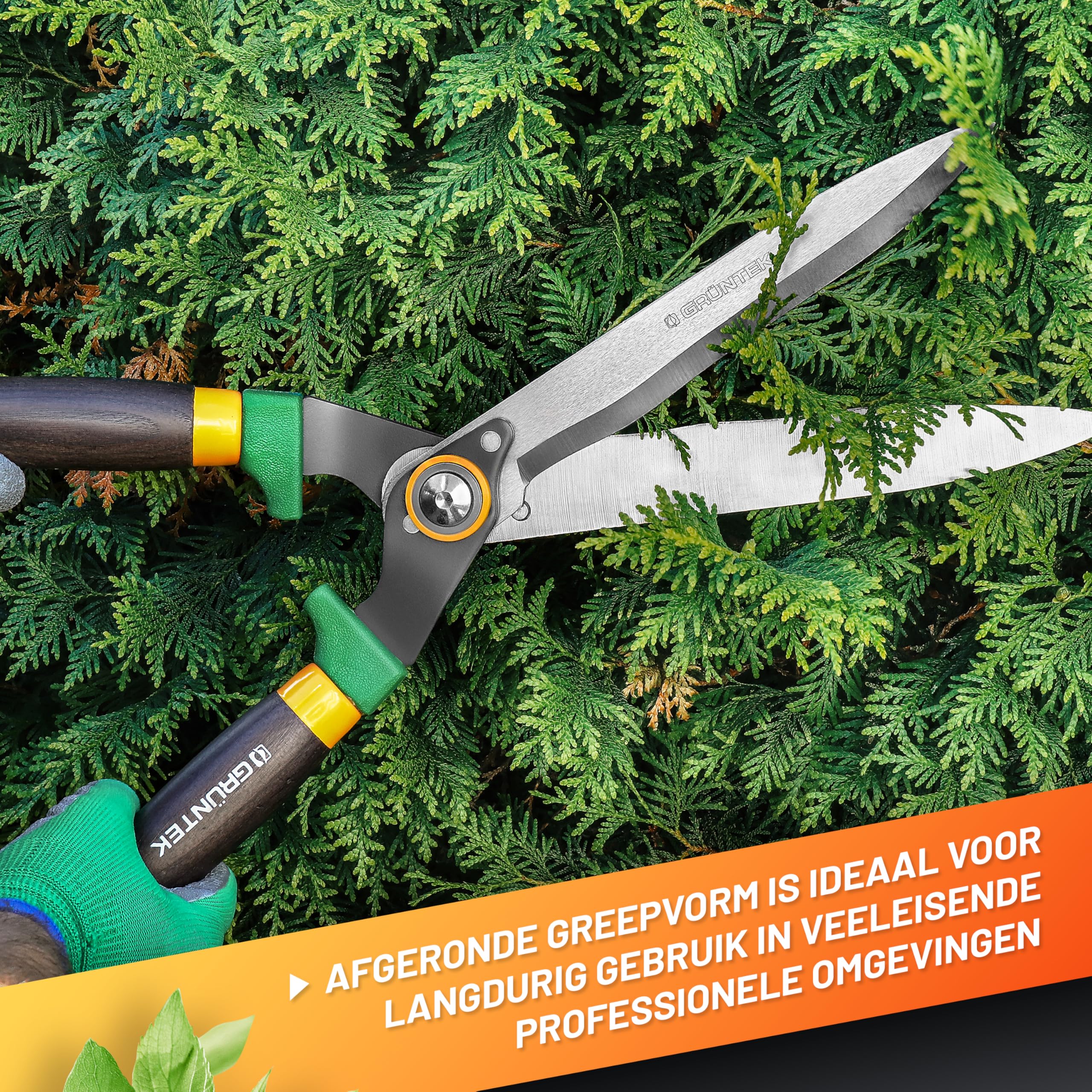 GRÜNTEK Amboss Gartenschere BUSSARD, 200 mm, Teflon-Beschichtete 50 mm