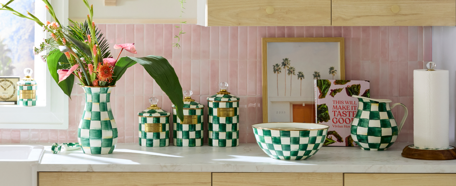Amazon.com: MACKENZIE-CHILDS Enamel Canister, Versatile Kitchen