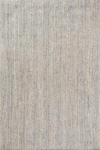 Miniatura 9 de nuLOOM Rigo Tapete rústico de yute, tejido a mano, 9 x 12pies, color gris