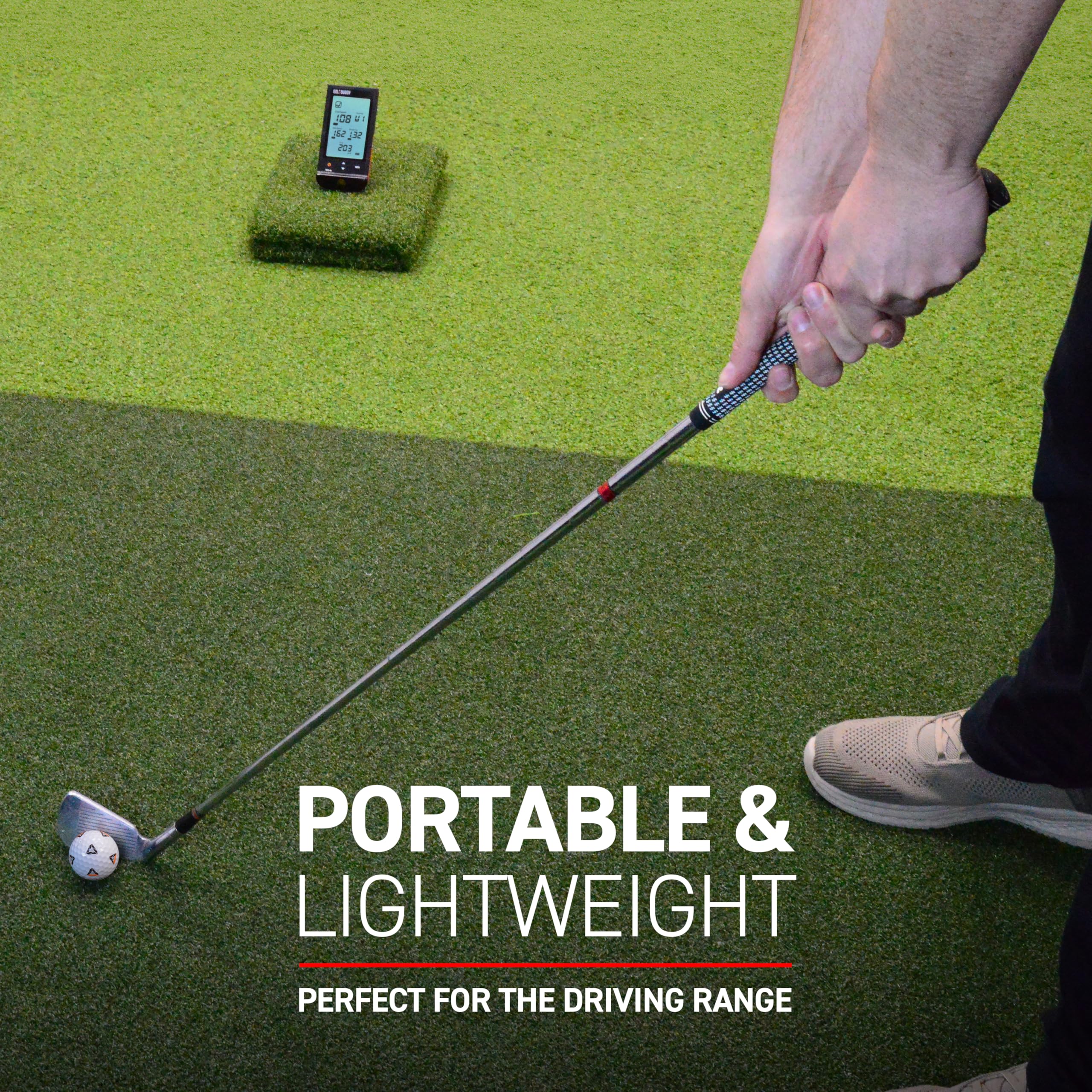 GolfBuddy Shot Mate Golf Launch Monitor für genaue Golftrainingsdaten, kompakte, radarbasierte tragbare Monitore für Schlägergeschwindigkeit, Ballgeschwindigkeit, Smash-Faktor und Tragedistanz