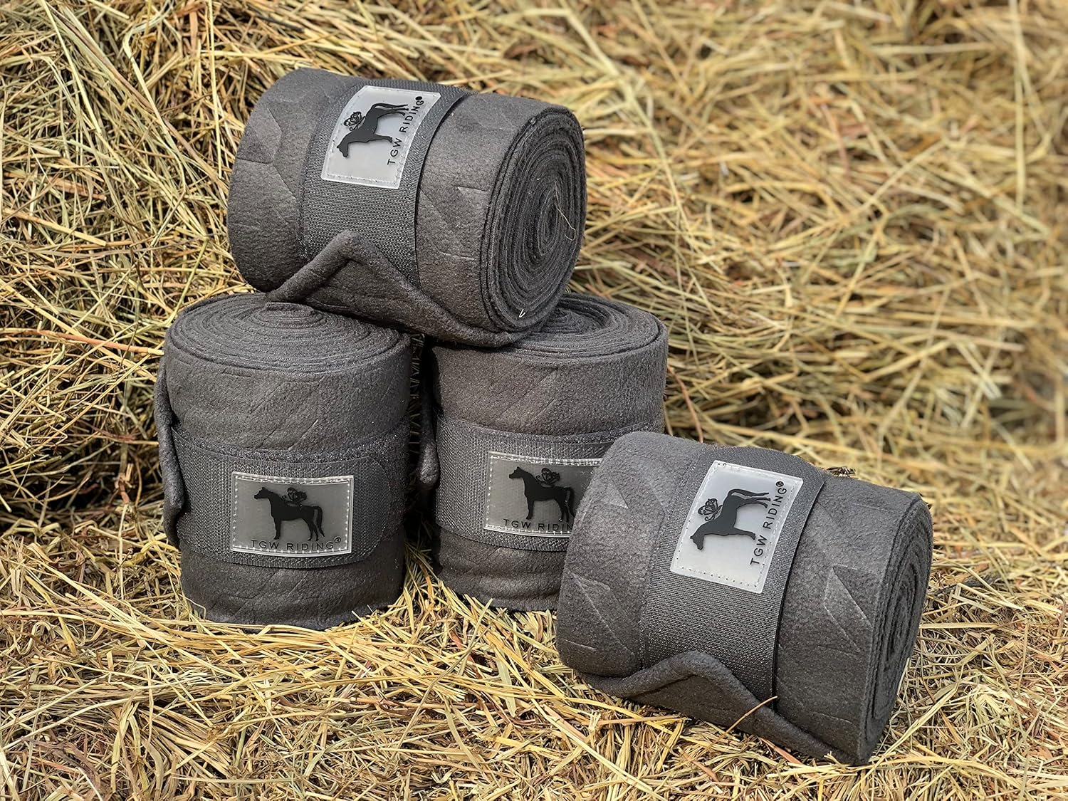 TGW RIDING Polo Leg Wraps, Equine Fleece Polo Wraps (Set