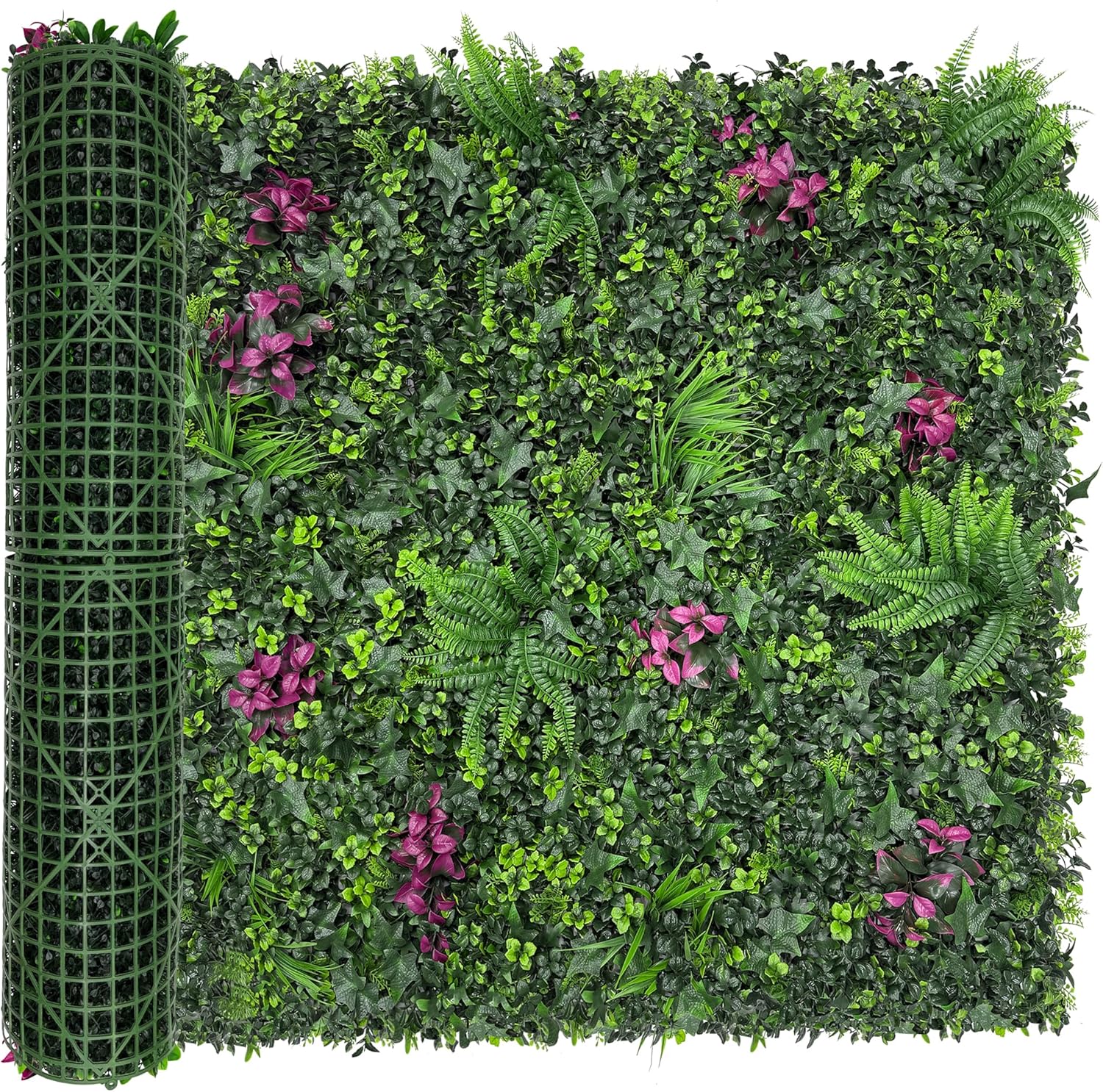 Greenery Grass Wall Boxwood Plant Panel 40"x120"(33.5 SQFT) with UV Resistant Green Leaves Faux for Interior Wall, Greenery Backdrop,Garden and Indoor Outdoor Wall&Fence Covering Privacy 40" x 120"
