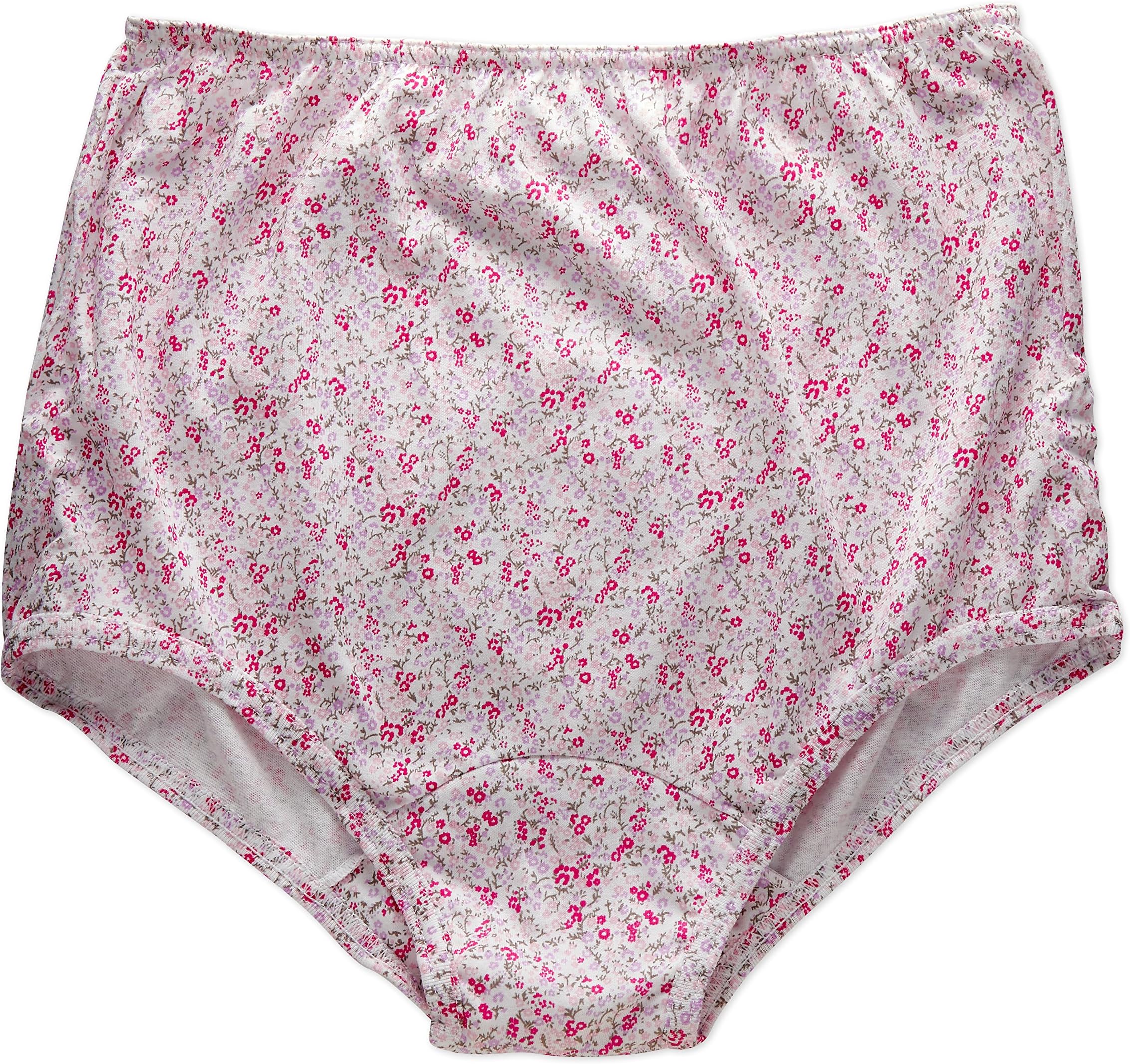 Rosette Women's Full Cut Soft Cotton Brief Panty - Pack of 3