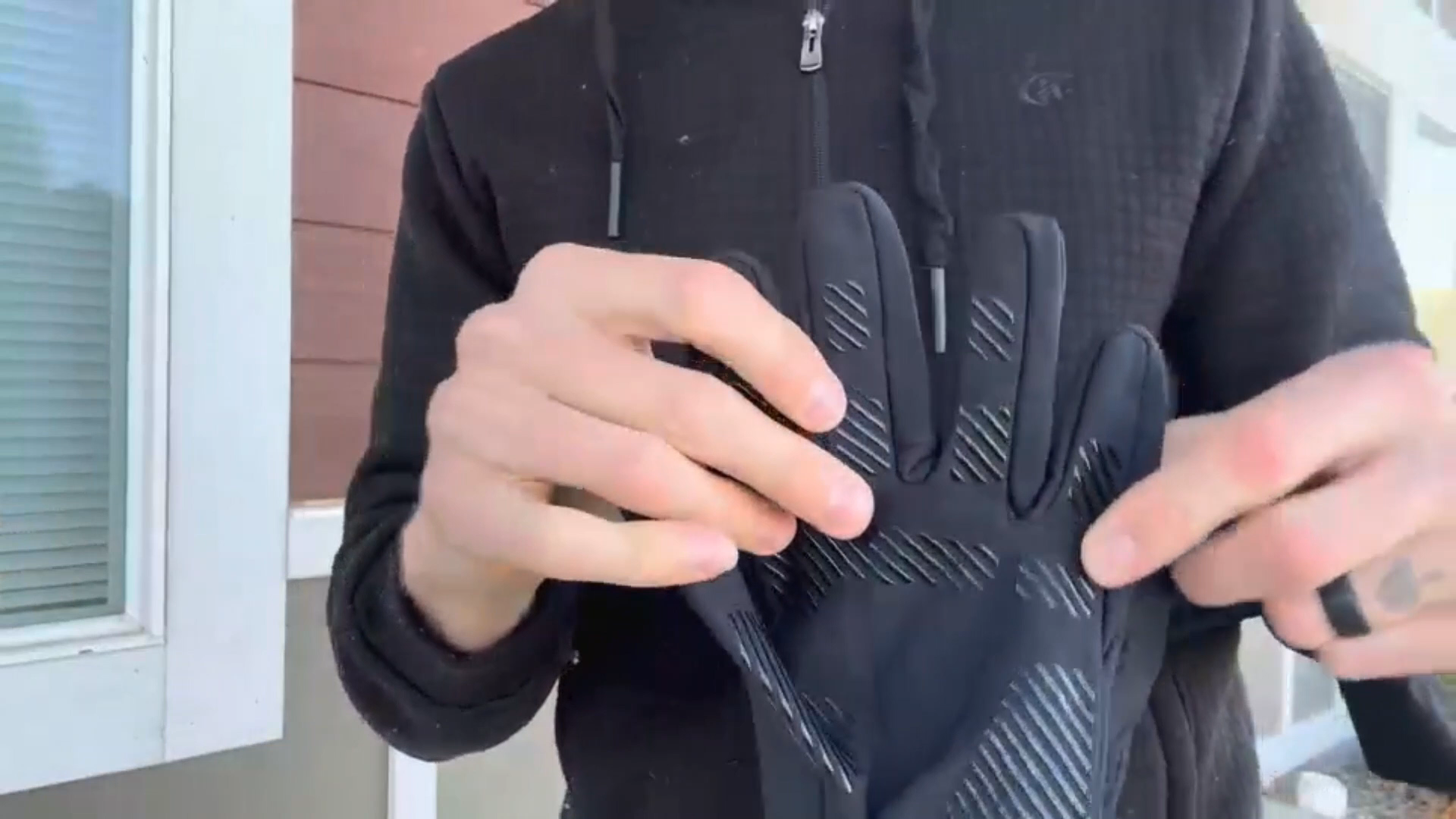 TRENDOUX Guanti Invernali Uomo Donna, Impermeabili Caldi Morbida Fodera Interna Compatibili Touch Screen, Adatti Attività All'aperto Come Corsa Bici Sci - L