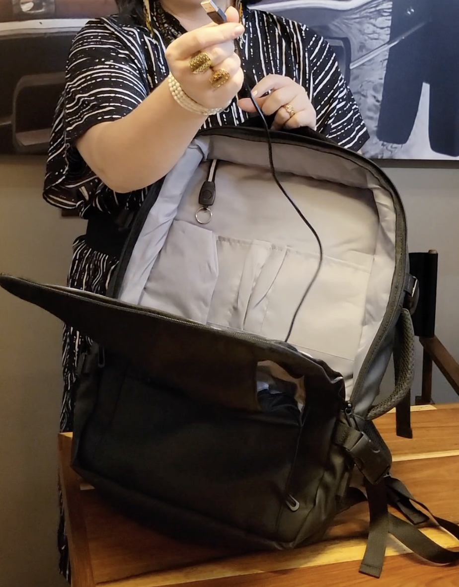 Perfect Carryon Size Travel Backpack with so many sections!