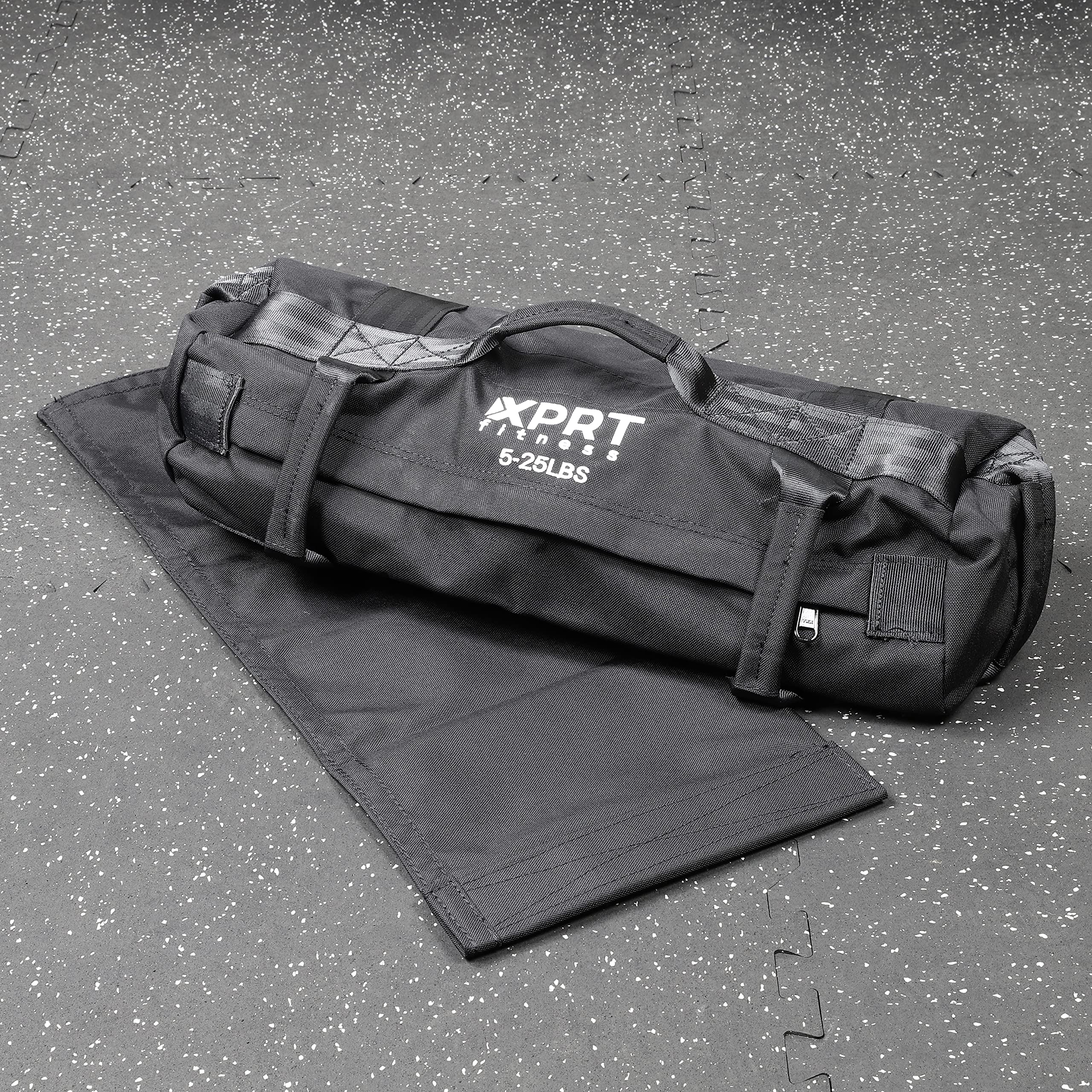 XPRT - Bolsa de arena para entrenamiento de alta resistencia, 7 asas de agarre, color negro
