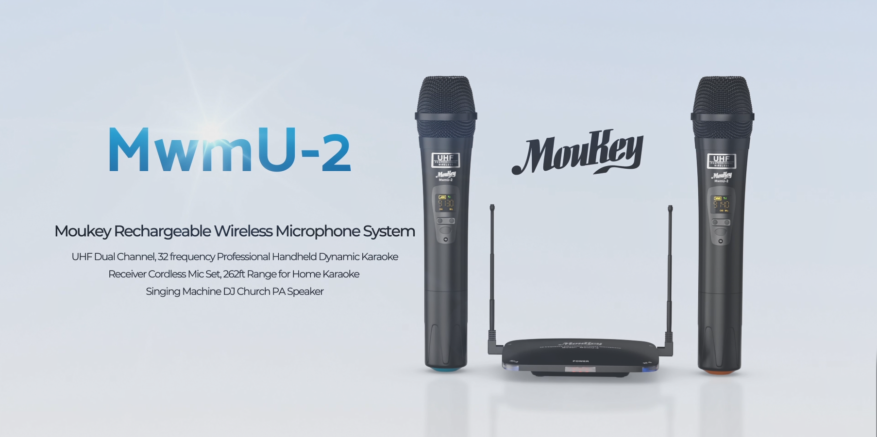 Amazon.com: Moukey Wireless Microphone, UHF Karaoke
