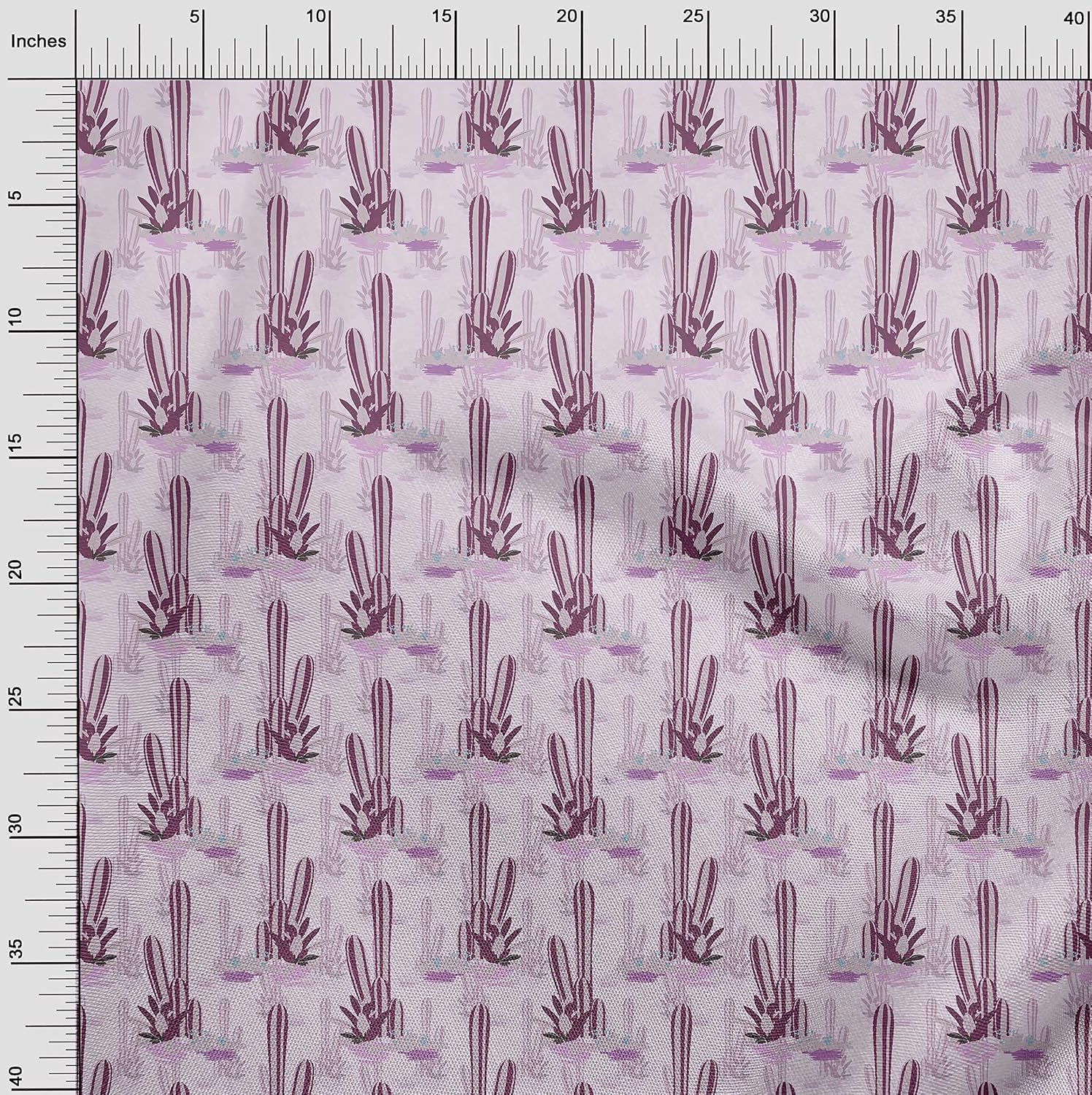 oneOone Cotton Flex Purple Fabric Cactus Craft Projects Decor Fabric Printed By The Yard 40 Inch Wide-63