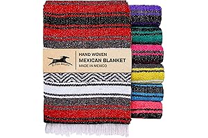 El Paso Designs Falsa Serape Yoga Blanket: Vibrant Mexican Bohemian Home Décor
