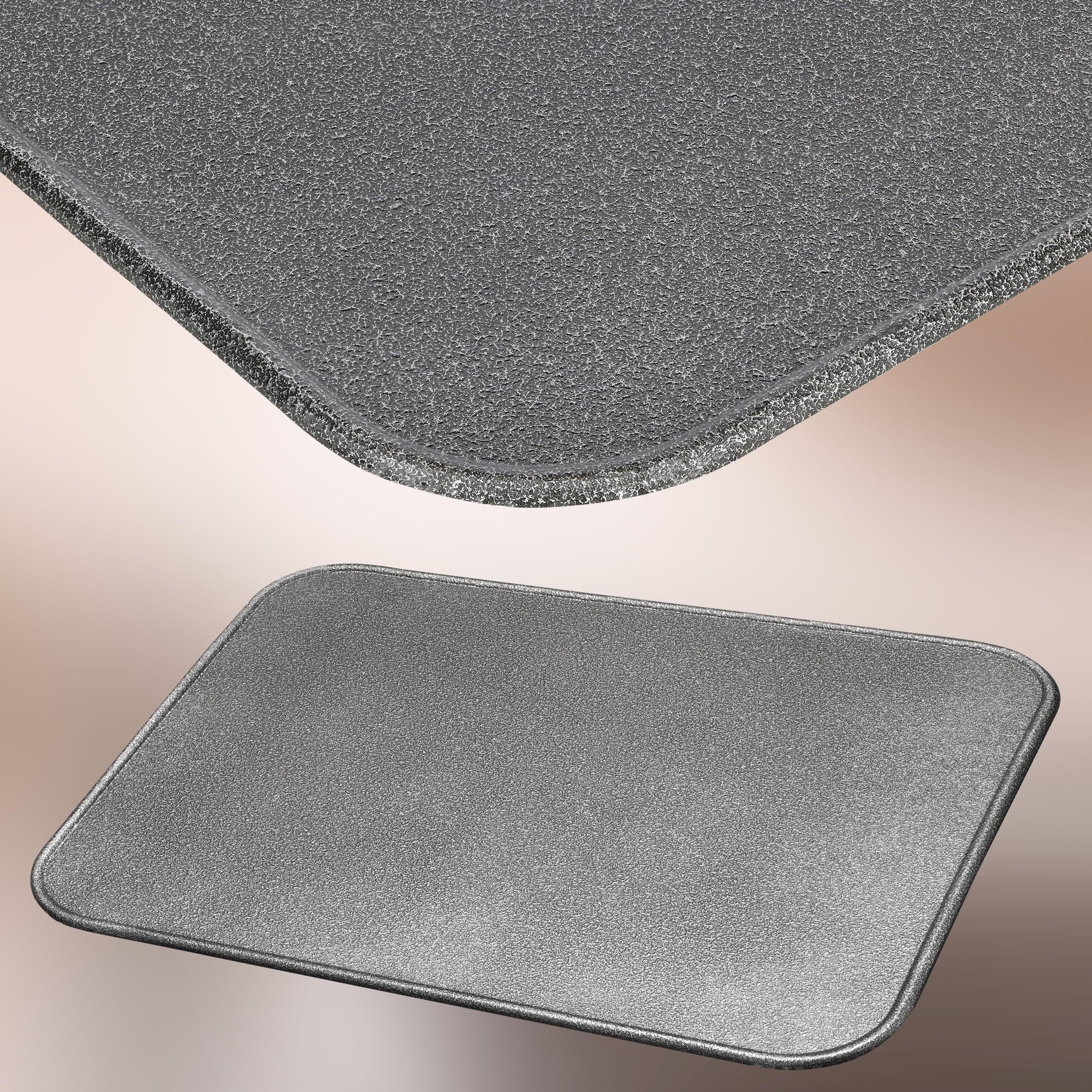 KOTARBAU® Placa Protectora contra chispas, 790 x 480 mm, Chapa de Suelo para Estufas, Plateado Envejecido, Antichispas de Suelo para Chimenea, Protector Resistente a Altas temperaturas, Salvachispas
