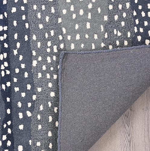 Miniatura 4 de Restoration and Renovation Antelope - Alfombras y alfombras contemporáneas hechas a mano 100% lana (azul, 10 x 8 pulgadas)