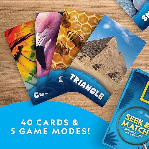 Miniatura 4 de NATIONAL GEOGRAPHIC Juego de cartas de búsqueda del tesoro para niños busca y combina objetos de 40 tarjetas de tamaño gigante, juegos de
